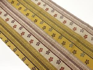 変わり縞に梅模様織出し名古屋帯